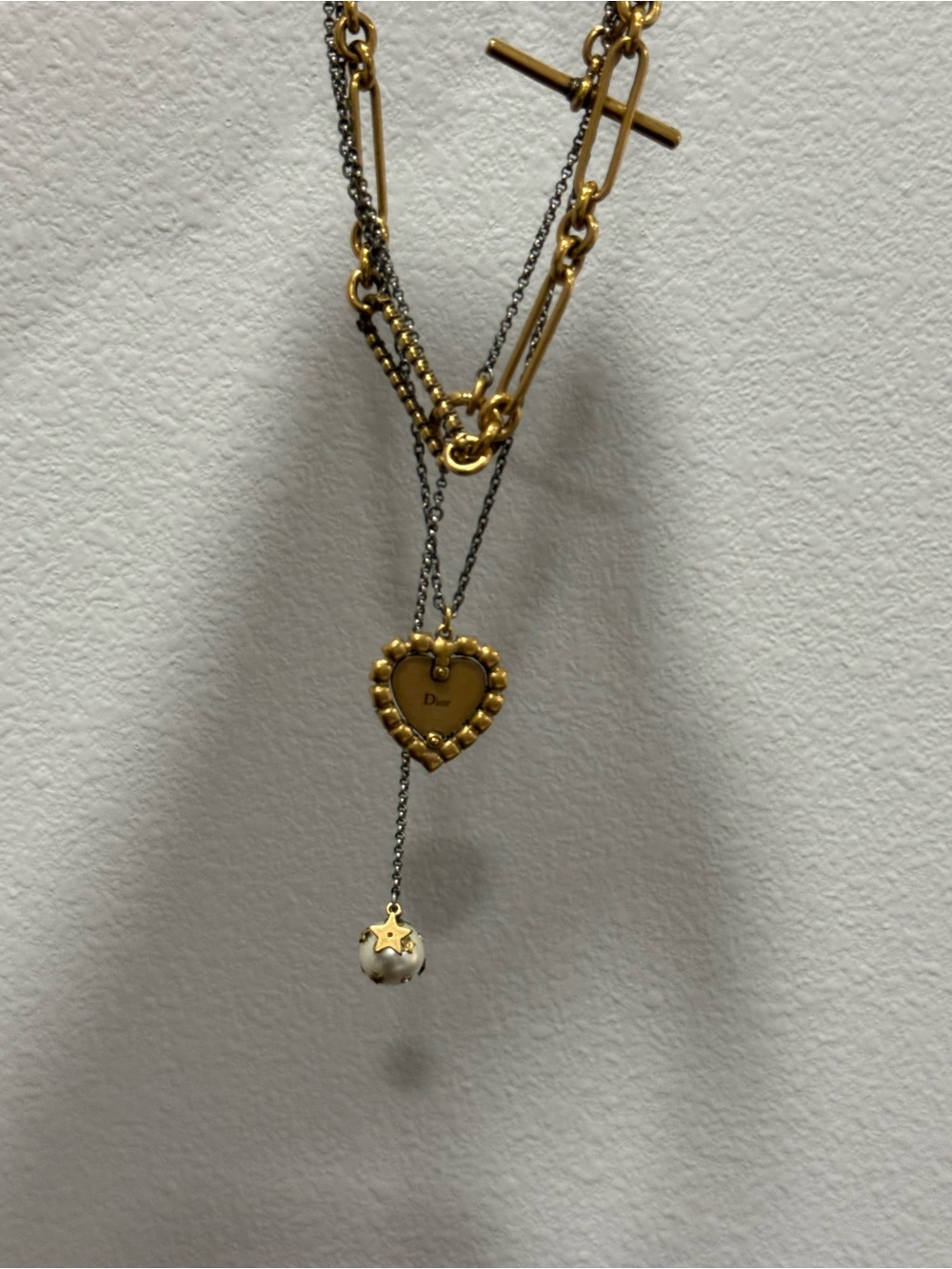 AUTHENTIC Dior Layered Gold and Pearl Necklace - Picture 9 of 10